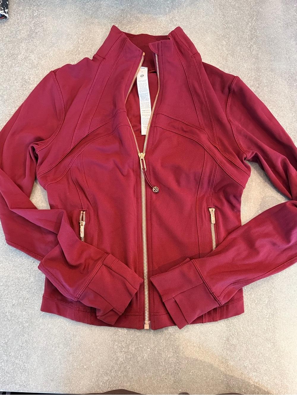 lululemon athletica Burgundy Zip-Up Bomber Jacket